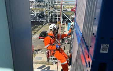 4 rope access monteren op hoogte RWE Magnum Eemshaven Abseiltechnieken medium
